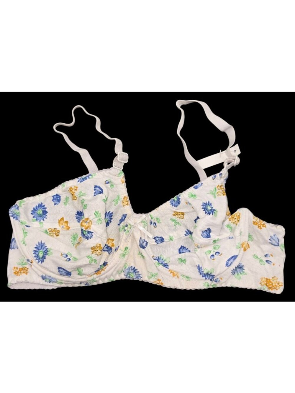 NWOT Vintage Jolie Intimates Cotton Floral Underwire Bra Size 40C Elite Woman